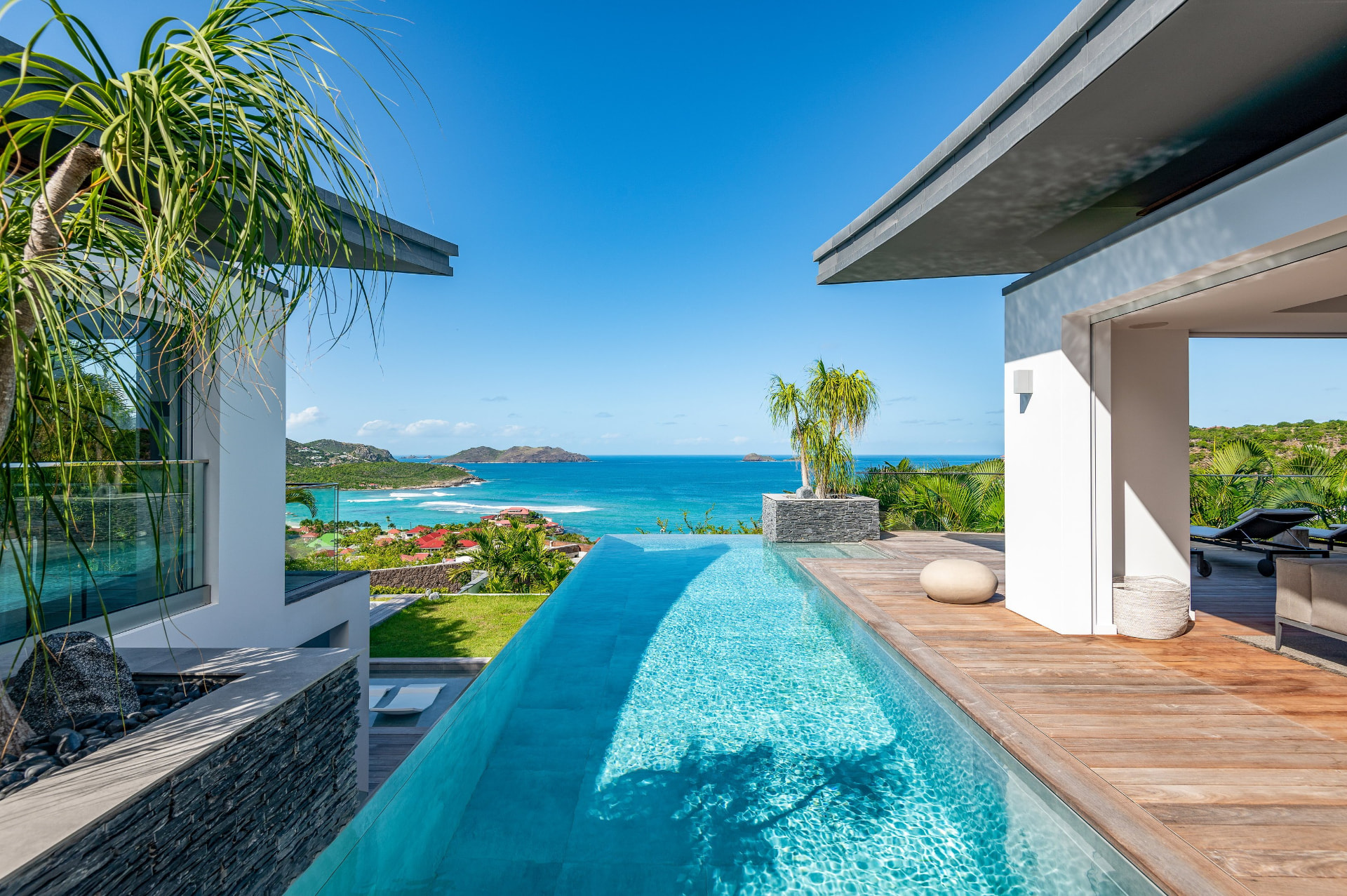 Infinity Pool Overlooking Saint Jean Bay and the Caribbean Sea