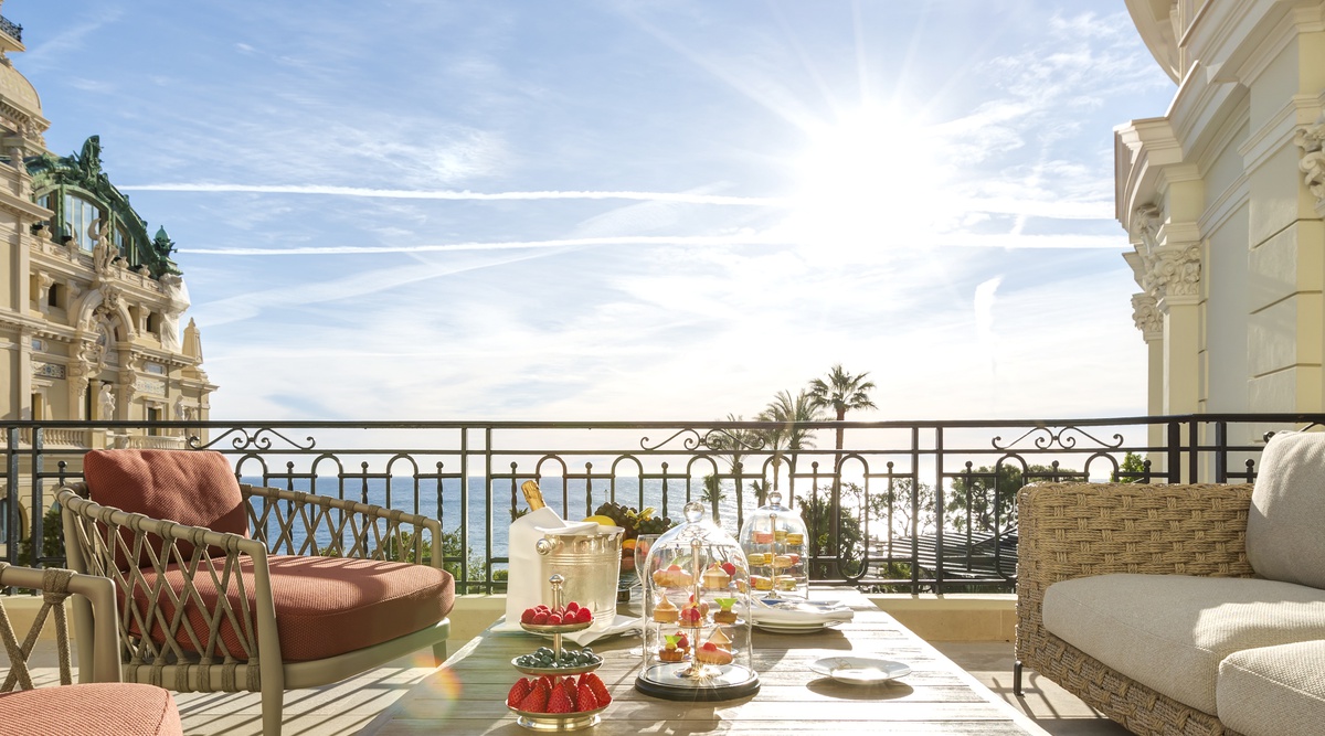 Suite Monaco Terrace with Mediterranean Views and Afternoon Tea